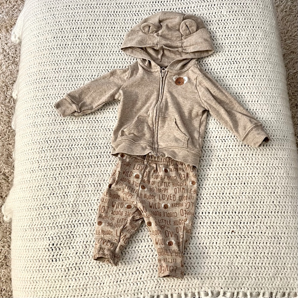 Gender neutral baby koala sweatsuit